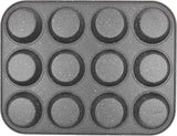 Pure Roq Muffinform Für 12 Muffiny, Aluminium, Schwarz Formy a pečící plechy Naty Shop