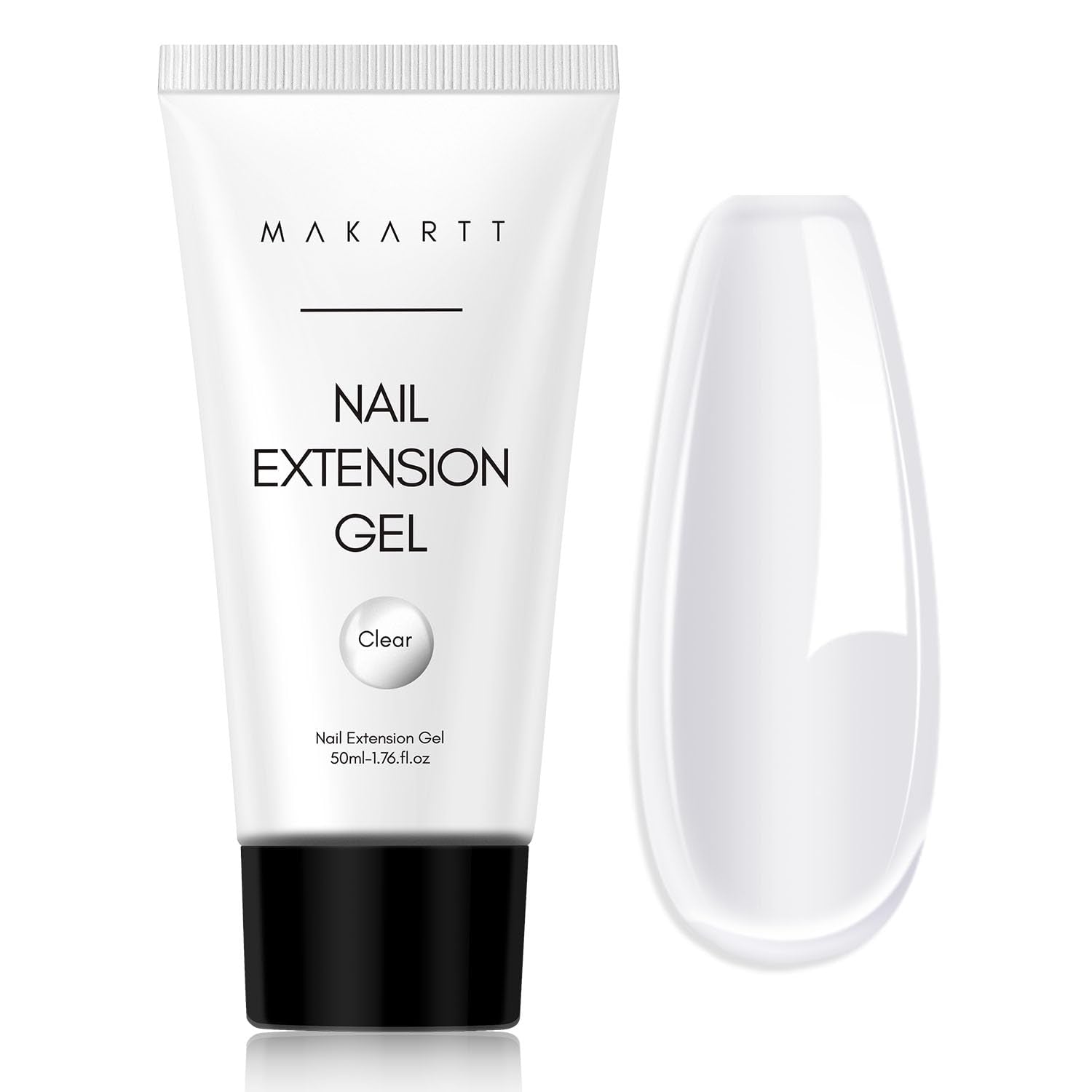 Makartt Poly Gel na prodlužování nehtů - 50 ML Extension Builder Akryl Poly Nägel Aufbaugel Extender Gel Für Gelnägel Für Nagelverlängerung, Nagelstärkung, Nail Art Dekoration (Transparent)