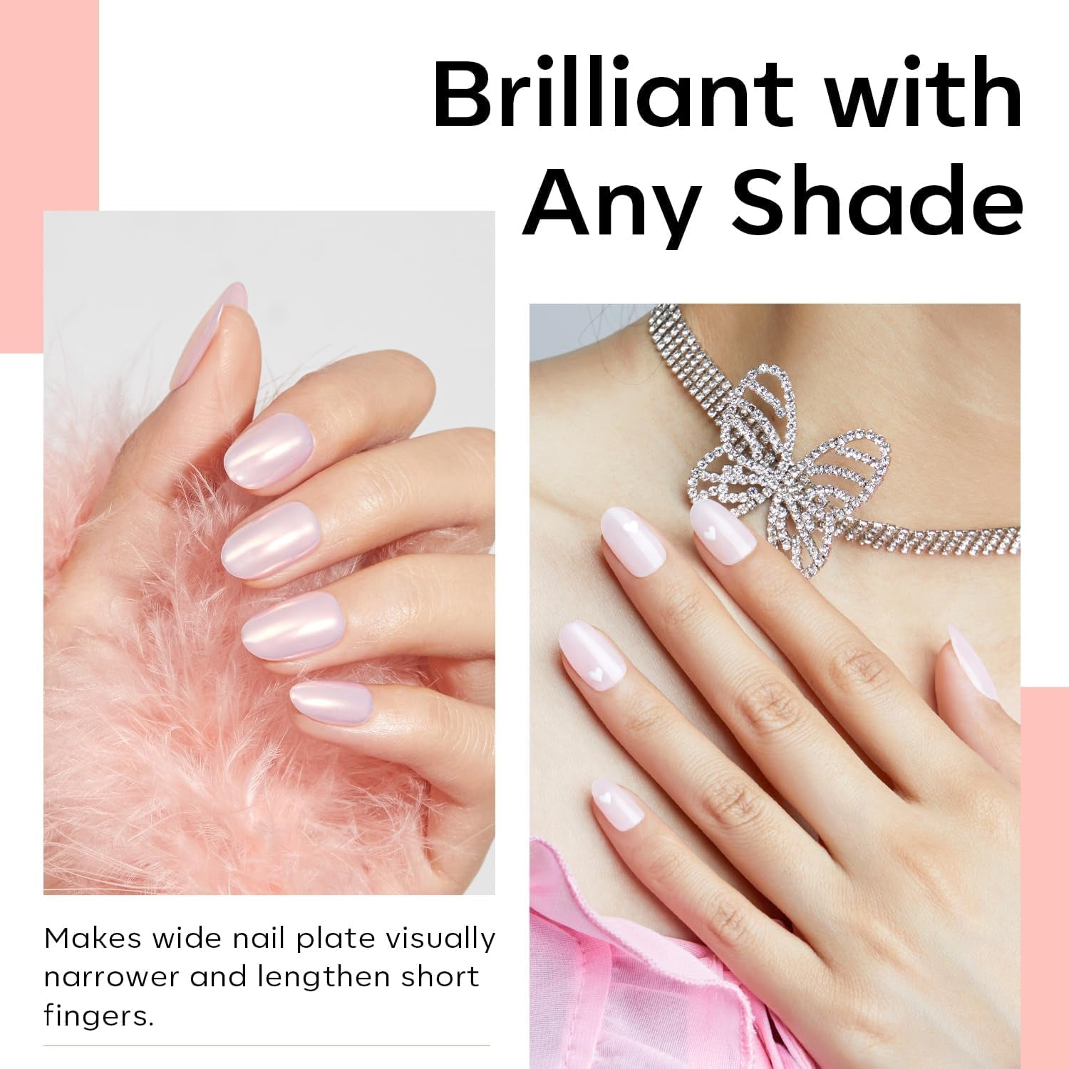 Modelones Nail Tips 510 kusů – sada nehtových špiček s úplným krytem, ​​sada gelových špiček, předleštění špiček na nehty s PMMA pryskyřicí, umělé nehty pro lepení nail art DIY, krátký squoval