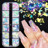 JMEOWIO Nail Glitter 12 Grids Mořská panna Nail Art Dekorace Příslušenství Nail Design