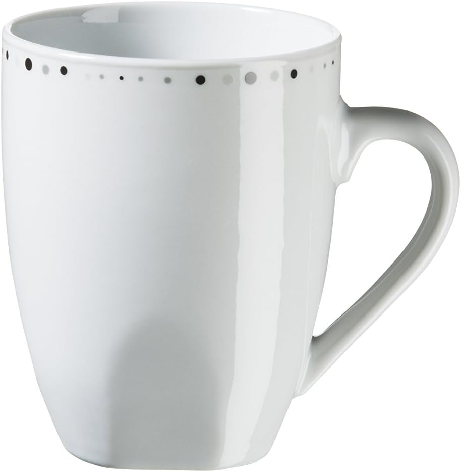 Mäser Fadilla Series 42dílná sada kombinovaného nádobí Sada porcelánového nádobí pro 6 osob Bílá Černá Šedá