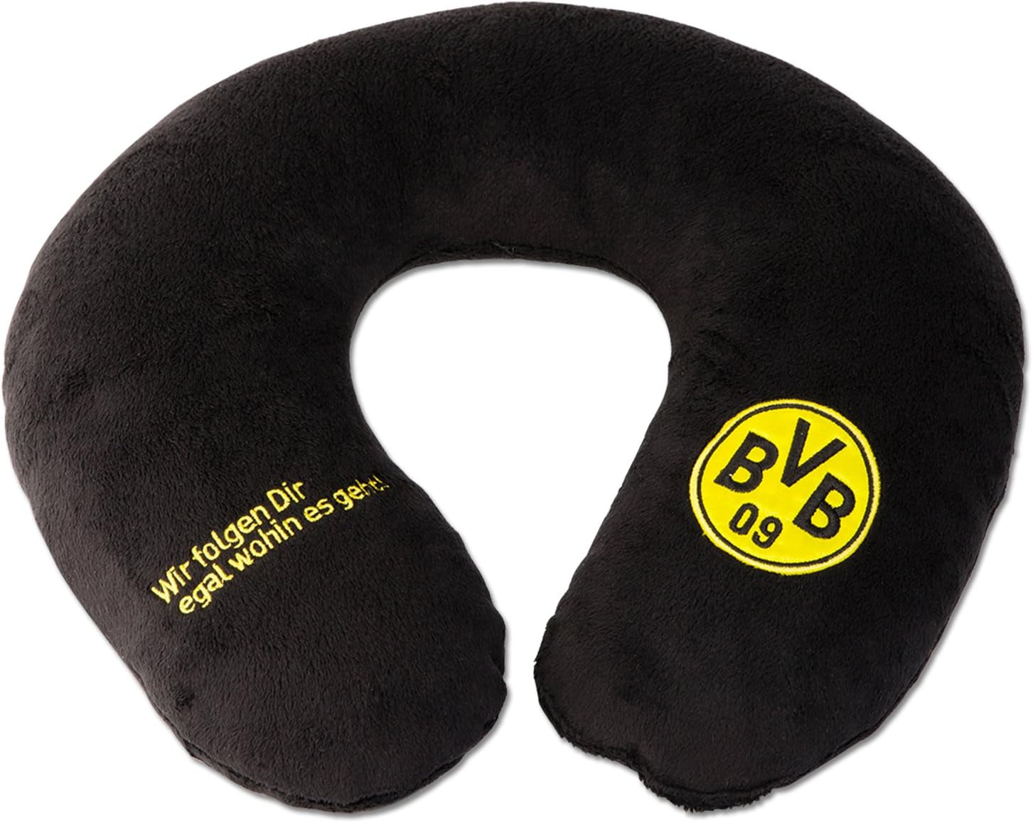 Polštář na krk Borussia Dortmund Unisex Bvb Nakkepude Black/Yellow 34 X 31 5cm EU cestovní polštáře Naty Shop Výchozí název