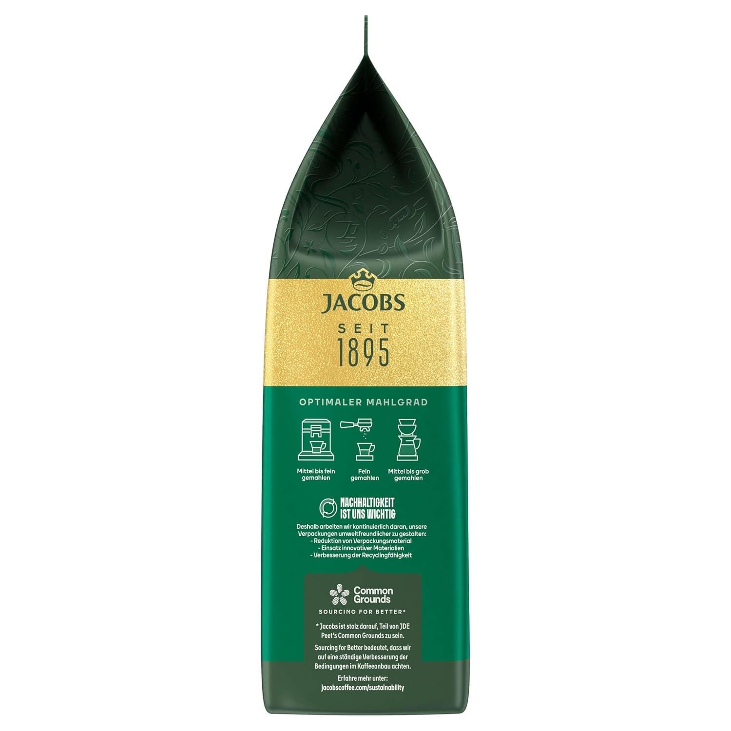 Jacobs Krönung smetana, celozrnná káva, balení 4 ks (4 x 1000 g)