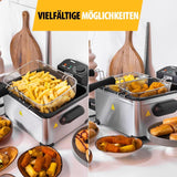 Fritéza Tristar, 1 velký koš a 2 malé koše, nastavitelný termostat, chladicí zóna, 5 litrů, 2000 W, FR-6949 Appliances Naty Shop