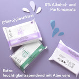 Naïf - Vlhčené ubrousky s mlékem bez plastů - 1296 kusů (24 balení po 54 ubrouscích) - pro miminka a děti - Dětský zadeček, tělíčko a obličej - s Aloe Vera a Bambusem - 0% vůně a alkohol
