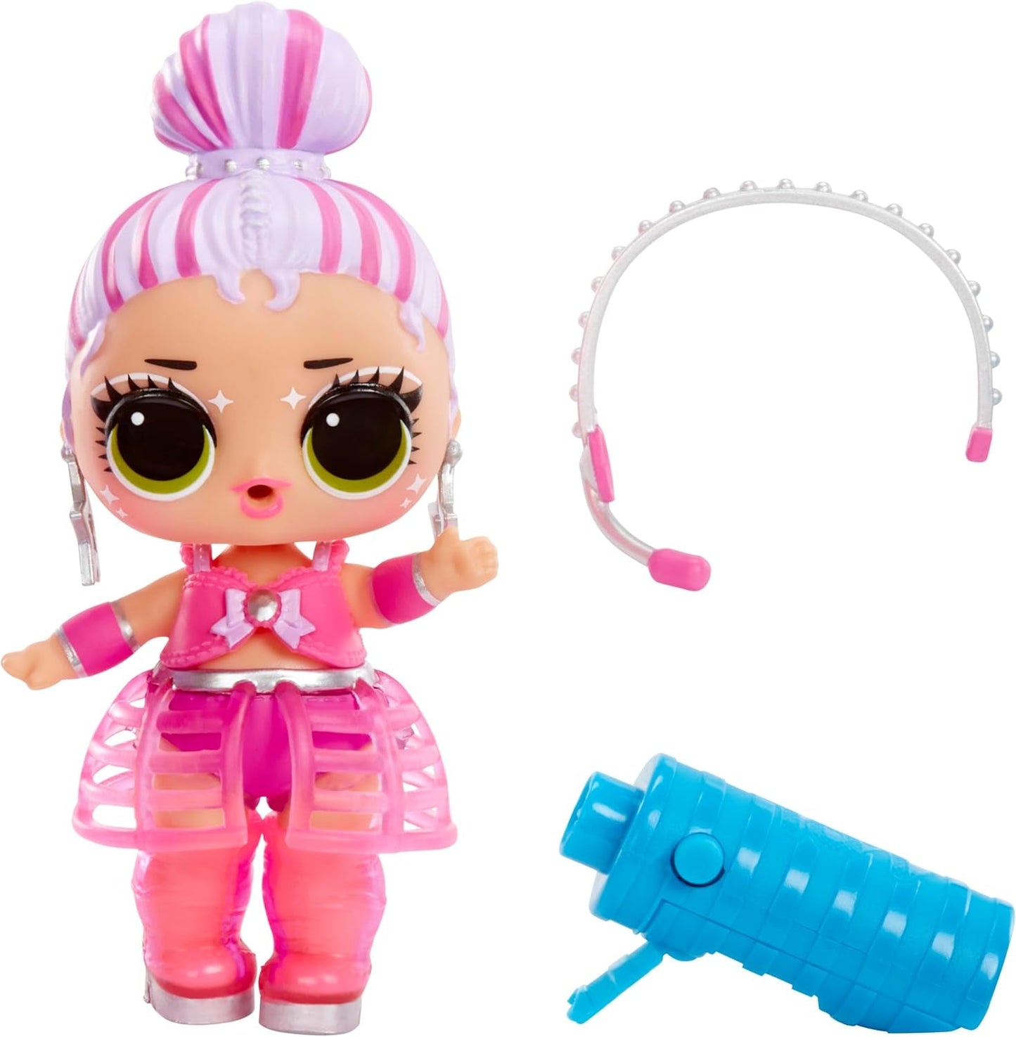 L.O.L. Překvapení! Neon Pop Stars Tots – 1 panenka Black Light Magic Surprise, slepý obal, 7 sběratelských panenek, každá s neonovými nálepkami a doplňky, dárek pro děti 4+ panenky Naty Shop