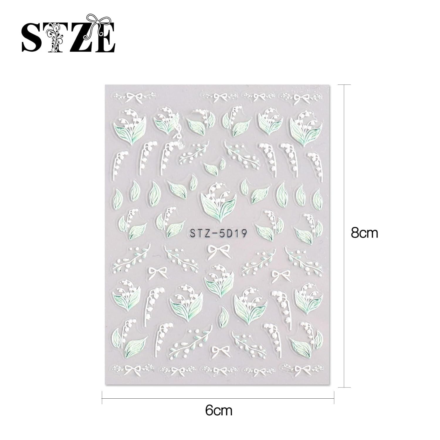 JMEOWIO 3D Nálepka na nehty Frühling Blume Nálepka na nehty Selbstklebend Nagelaufkleber 5D Stereoskopisch Buntes Letní Blumen Dekorace Nageldesign Zubehör 4 Blatt