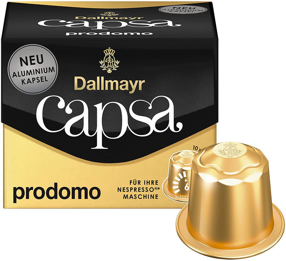 Capsa Lungo Belluno XXL, 39 kapslí kompatibilních s Nespresso, 1er Pack (1 x 218 g) & Capsa prodomo, 56 g