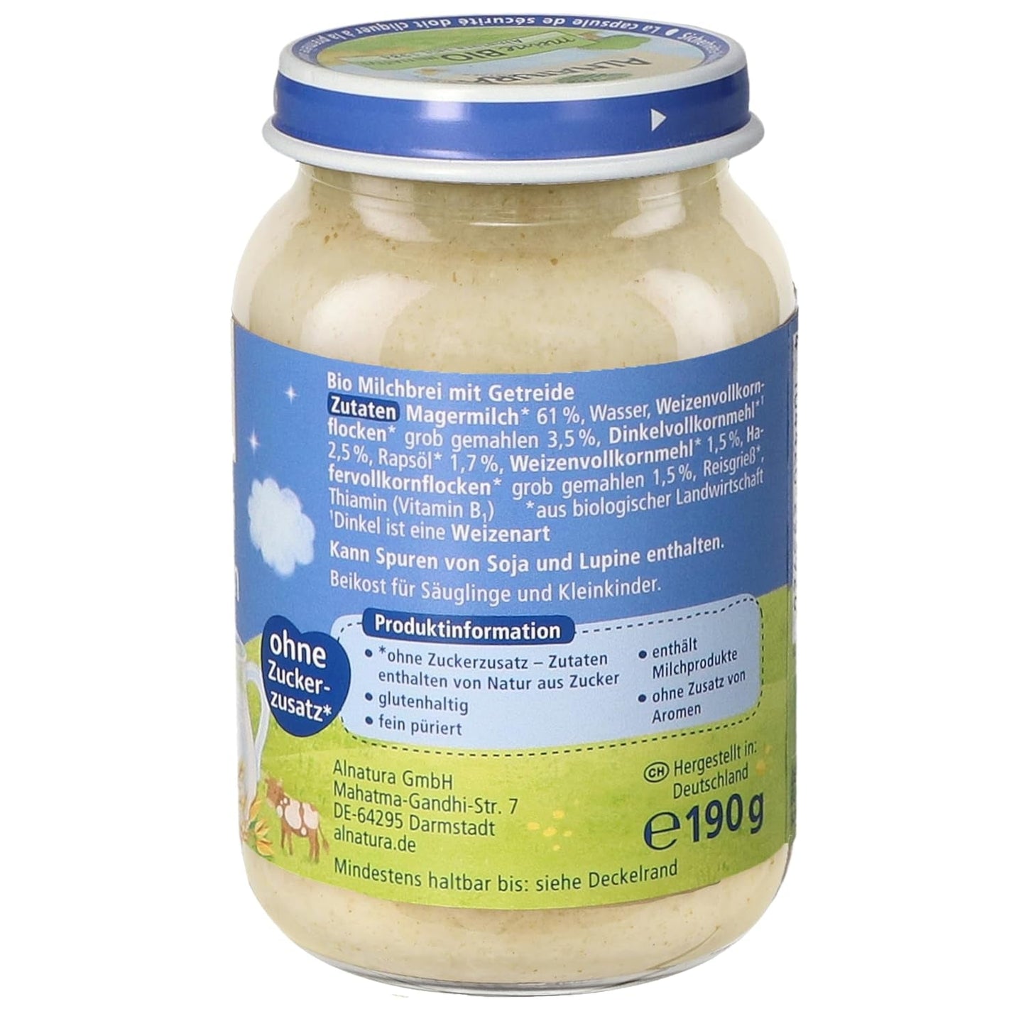 Naturland vícezrnná kaše od 6 měsíců, 6 x 190 g