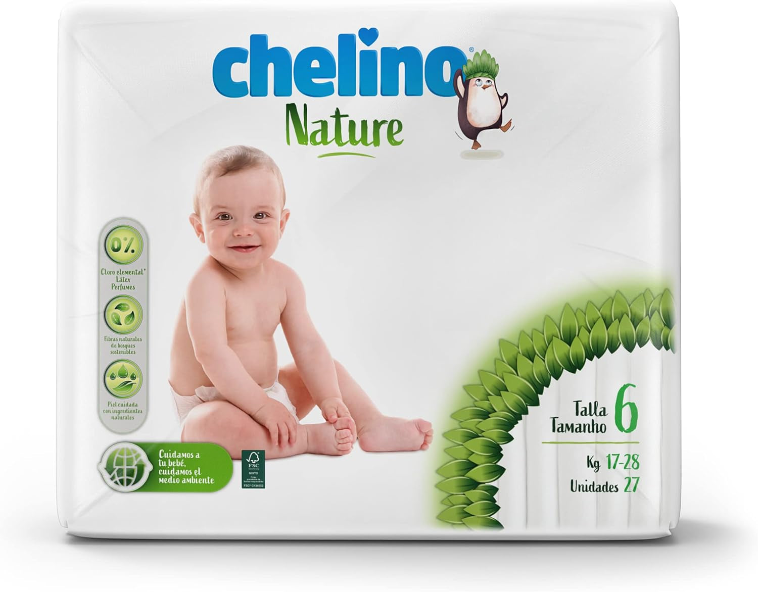 Dětská plenka Nature, velikost 6 (17-28 kg), 162 plen