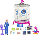 Barbie GXF27 - Vesmírná stanice Vesmírné dobrodružství, Vesmírná panenka, štěně, Pracovní stanice, Vesmírné scény, 20 doplňků, Dárková hračka pro děti od 3 let
