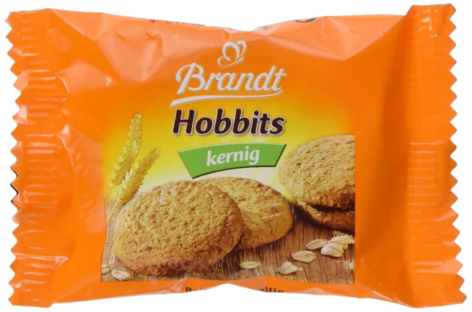 Brandt Hobbits Crunchy – 2 balení – cateringový box po 60 baleních – celozrnné ovesné sušenky s vysokým obsahem vlákniny (60 x 22,8 g)
