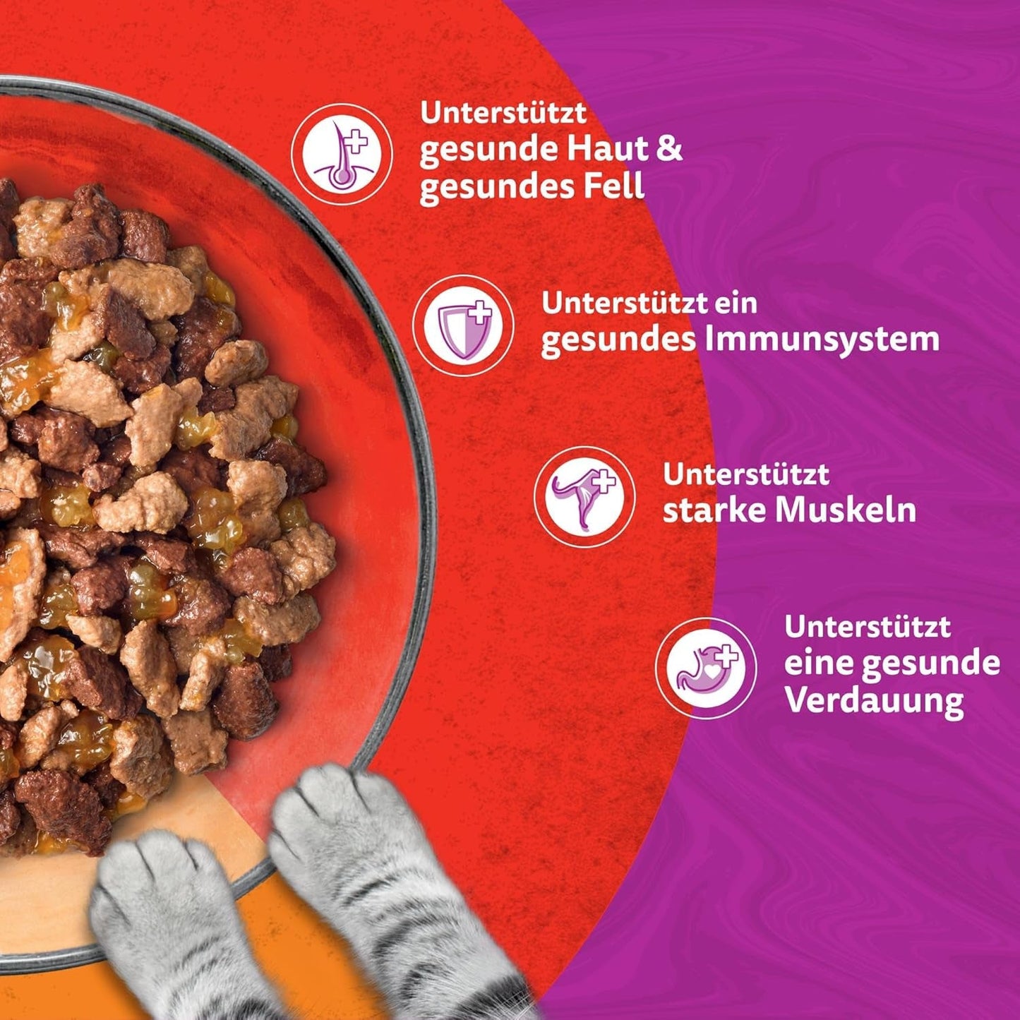 WHISKAS Duo sáčky na mokré porce jídla, více balení, klasická kombinace v želé, 12 x 85 g