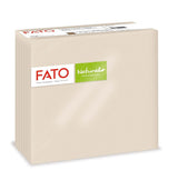 Fato – Přírodní 4-složkové jednorázové papírové ubrousky, šetrné k životnímu prostředí, 40 balení, velikost 38X38, 2 vrstvy, 100% recyklovaný papír