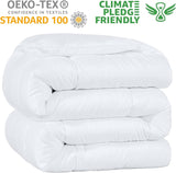 Kingsley Trend Alternativní bílá péřová přikrývka pro všechna roční období, pro každou sezónu, přikrývka King Size (2,6 M X 2,3 M), měkká, přikrývky a přikrývky, které lze prát v pračce Naty Shop