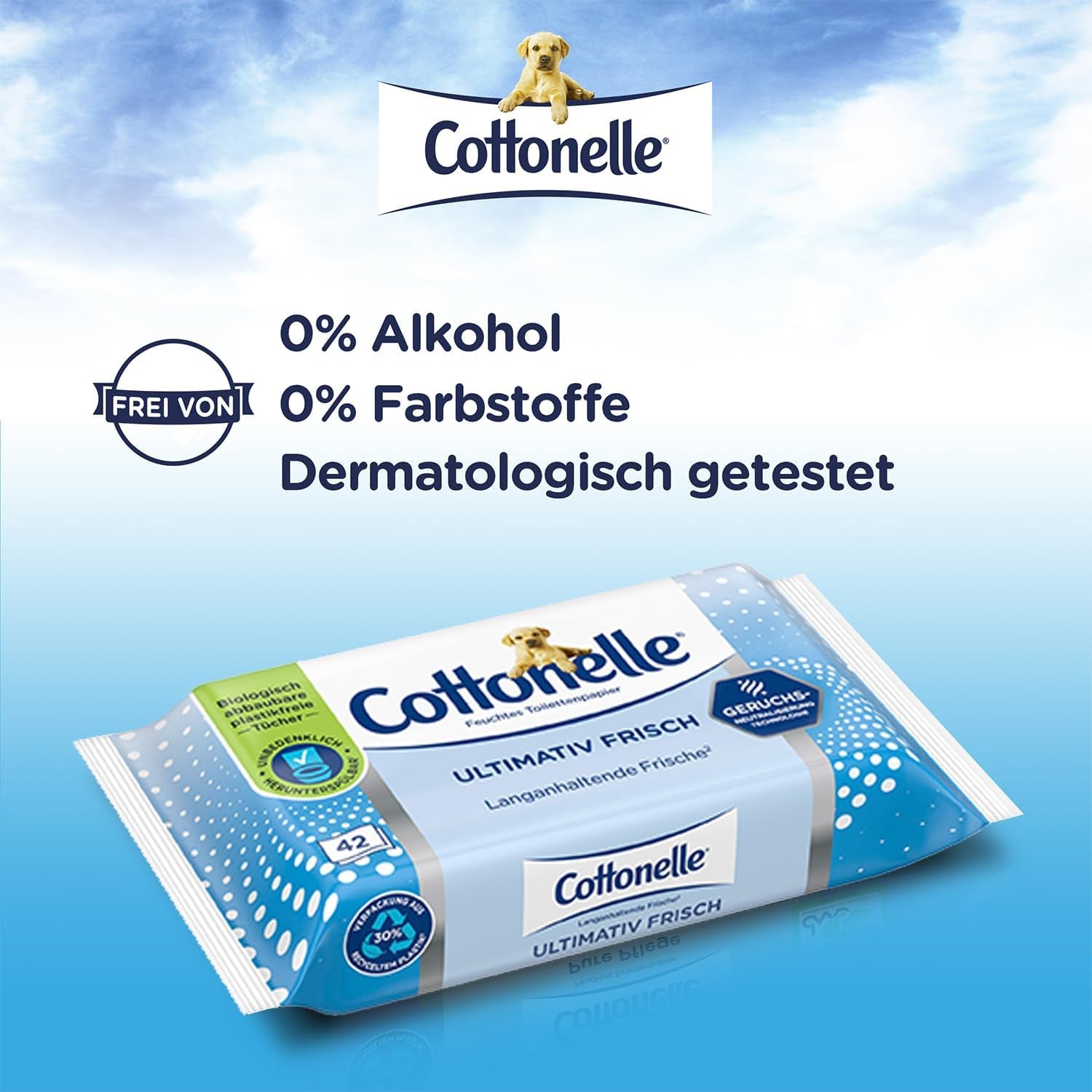 Vlhčené ubrousky, Ultimate Fresh, 12 x 42 ubrousky, technologie Deodycylx, šetrné k pokožce, bez alkoholu a barviv, citlivé, biologicky odbouratelné