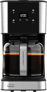 Espresso s filtrem Cecotec Coffee 66 Drop and Touch, výkon 950 W, 1,5 l, 12 šálků, dotykový displej, skleněná karafa, 24hodinový časovač, 6 spínačů, opakovaně použitelný síťový filtr