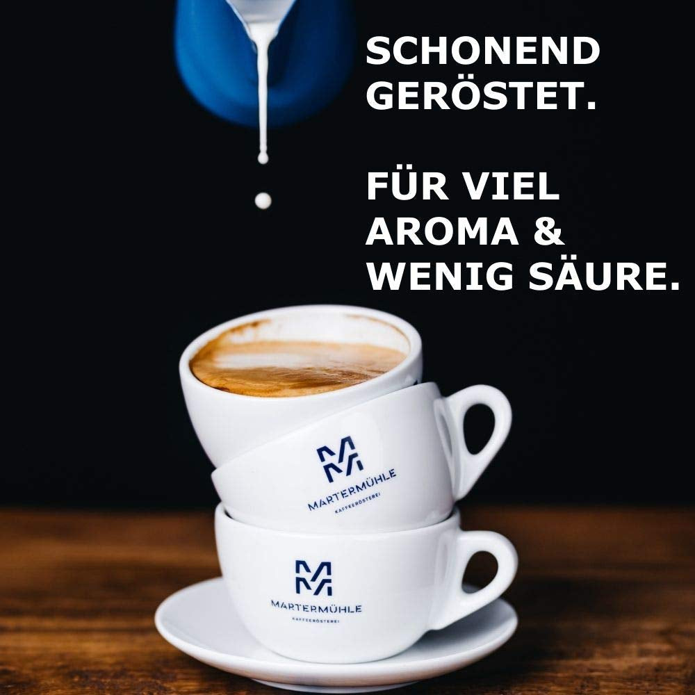 Martermühle Strong Espresso Cream 500g | Arabica/Robusta | Příchutě: Tmavé kakao, lískový ořech | Světle pražená celá zrna espressa, nízká kyselost