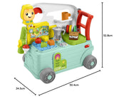 Fisher-Price - Smějte se a učte se Camper 3 v 1 dětská tlačná hračka a centrum hudebních aktivit Hračka pro miminka 9-36 měsíců HCK51 Hračky pro miminka Naty Shop