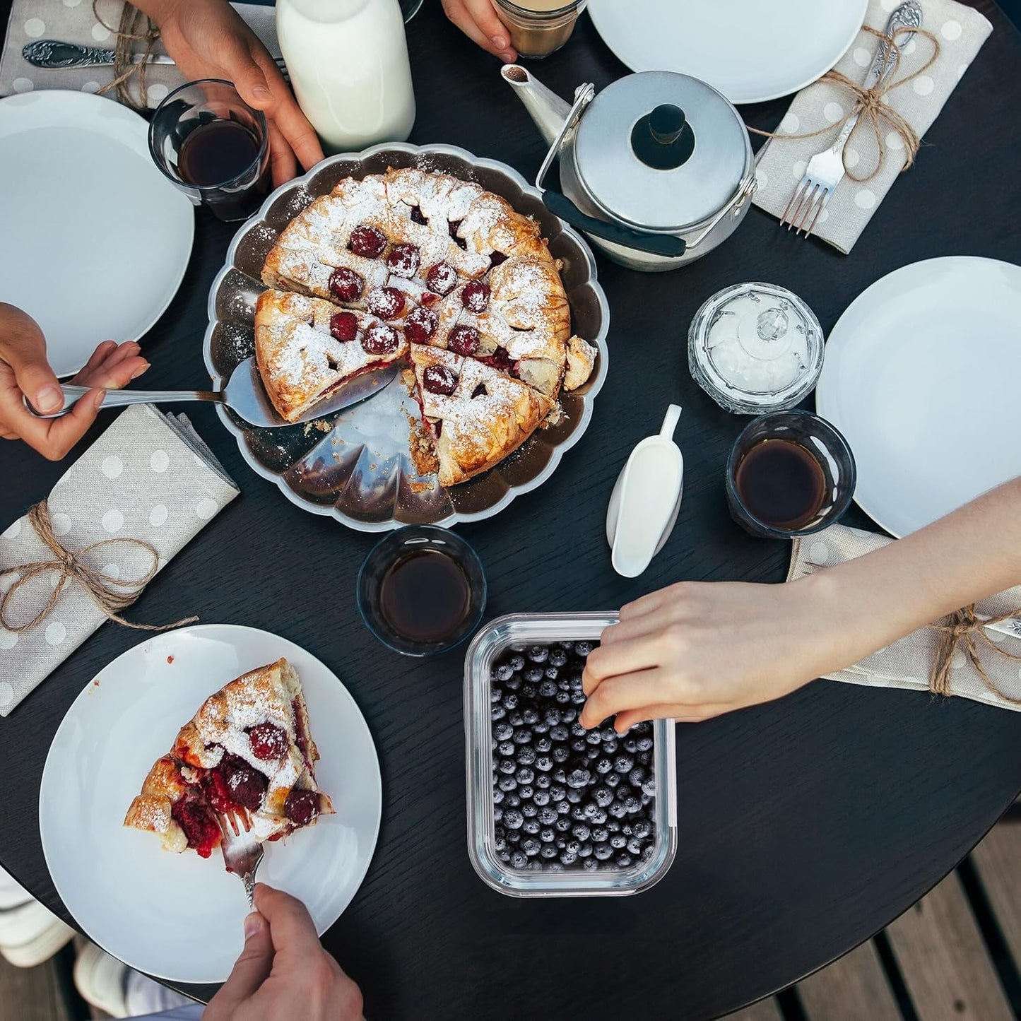 Relaxdays skleněné dózy s víčkem, sada 6 ks, 370 ml, dózy na potraviny, plastové víko, vzduchotěsné, skleněná dóza, průhledné dózy na potraviny Naty Shop