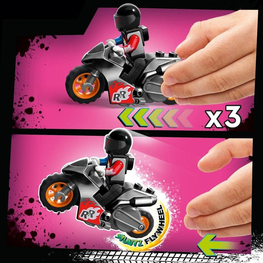 LEGO 60361 City Stuntz Ultimátní kaskadérská výzva, kaskadérské kousky 3v1 pro 1 nebo 2 hráče, se 2 dětskými kolovými motocykly, sada 2023 Stavebnice Besuche den LEGO-Store