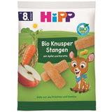 HiPP Bio Knusper Stangen Apple Karotte (7 x 30 g), Babysnack ab 8. Monat, Süße nur aus Früchten und Gemüse, glutenfrei, v nejlepší Bio-Qualität