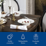 Villeroy & Boch Toy's Delight Royal Classic 12dílná sada nádobí, vhodné do myčky a mikrovlnné trouby, bílé, talíře, sada nádobí pro 4 osoby, vánoční nádobí, hračky, prémiový porcelán