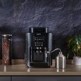 Espresso kávovar Krups Roma EA81M8 1,7 l, 3 nastavení teploty, 3 textury mleté ​​kávy, černá