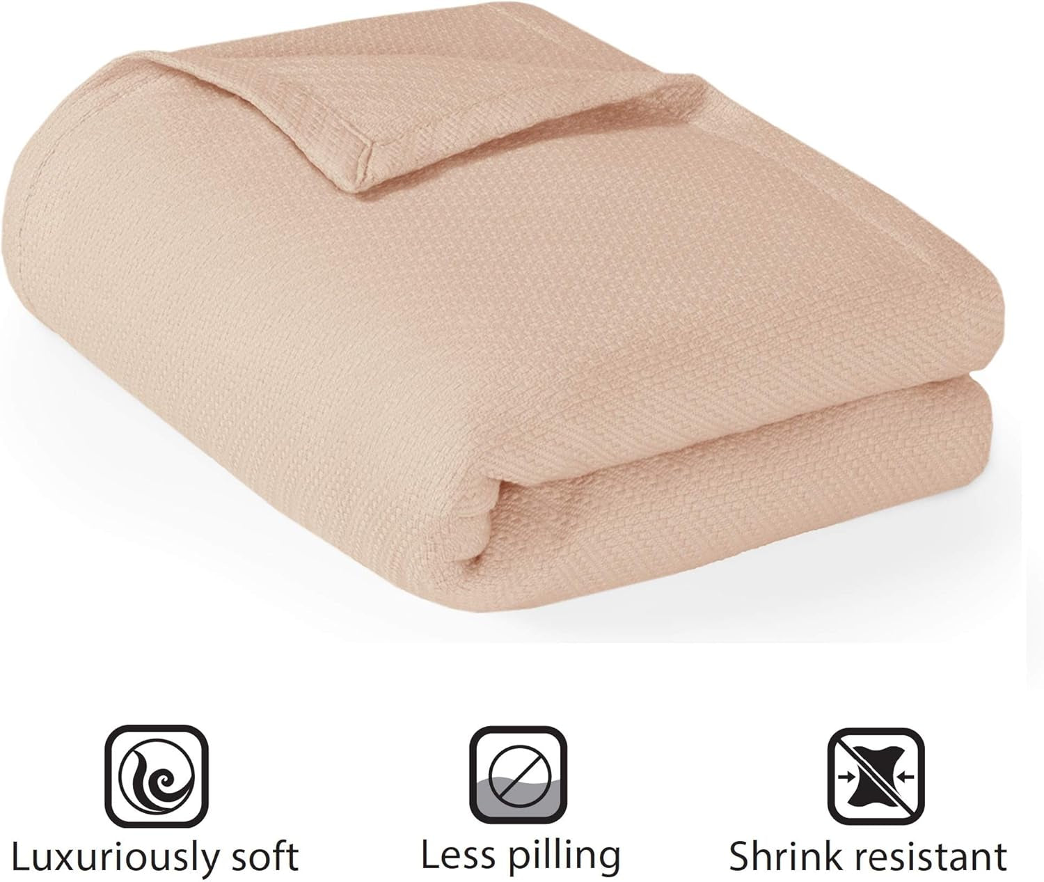 Madison Park Luxury Tekutá bavlna Vysoká kvalita Měkká Pohodlná Deka ze 100% Ringspun bavlny Na Pohovku nebo Pohovku Blush Full/Queen Quilts & Quilts Naty Shop