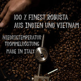 | Kaffeebohnen extra silný | Espresso 100% Robusta | viel Kaffein wenig Säure | 1000g ganze Kaffee Bohnen | geigeint für Plně automatické | se Zufriedenheitsgarantie