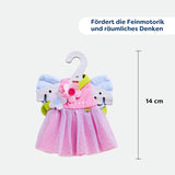 Oblečení kouzelné panenky HABA Fairy - 2dílná sada pro 18 měsíců a panenky (30 cm) - Tylové šaty s křídly, květinový pásek do vlasů v ceně - 1306243001
