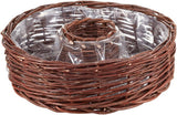 Dehner vrbový košový kruh s výsadbovou fólií, výška 12 cm, Ø 40 cm, vrbová látka, hnědá