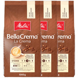 3 kávová zrna Melitta BellaCrema La Crema, středně pražená, každé 1 kg