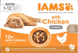 IAMS Delights Kitten Nassfutter - Multipack Katzenfutter mit Hunn in Sauce, vysoce kvalitní Futter für Junior Kätzchen von 1-12 Monate, 12 x 85 g