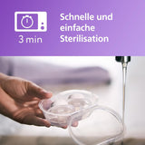 Noční dudlík Philips AVENT Ultra Start, ortodontický dudlík pro novorozence, zářící ve tmě, bez BPA, se sterilizační nádobkou, dvojité balení, měsíc, hvězda, SCF075/07