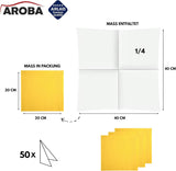 50 Aroba Airlaid Ubrousky Textilní vzhled 19 BAREV 40X40 Cm 1/4 násobek Vysoce kvalitní Svatební ubrousky s textilním vzhledem k výročí Hotel Catering Prázdniny Vánoce Svatba Růžová