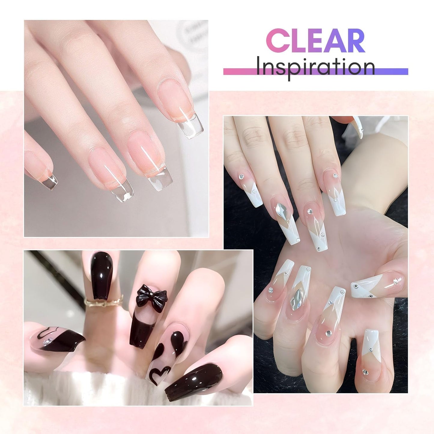 Makartt Poly Gel na prodlužování nehtů - 50 ML Extension Builder Akryl Poly Nägel Aufbaugel Extender Gel Für Gelnägel Für Nagelverlängerung, Nagelstärkung, Nail Art Dekoration (Transparent)
