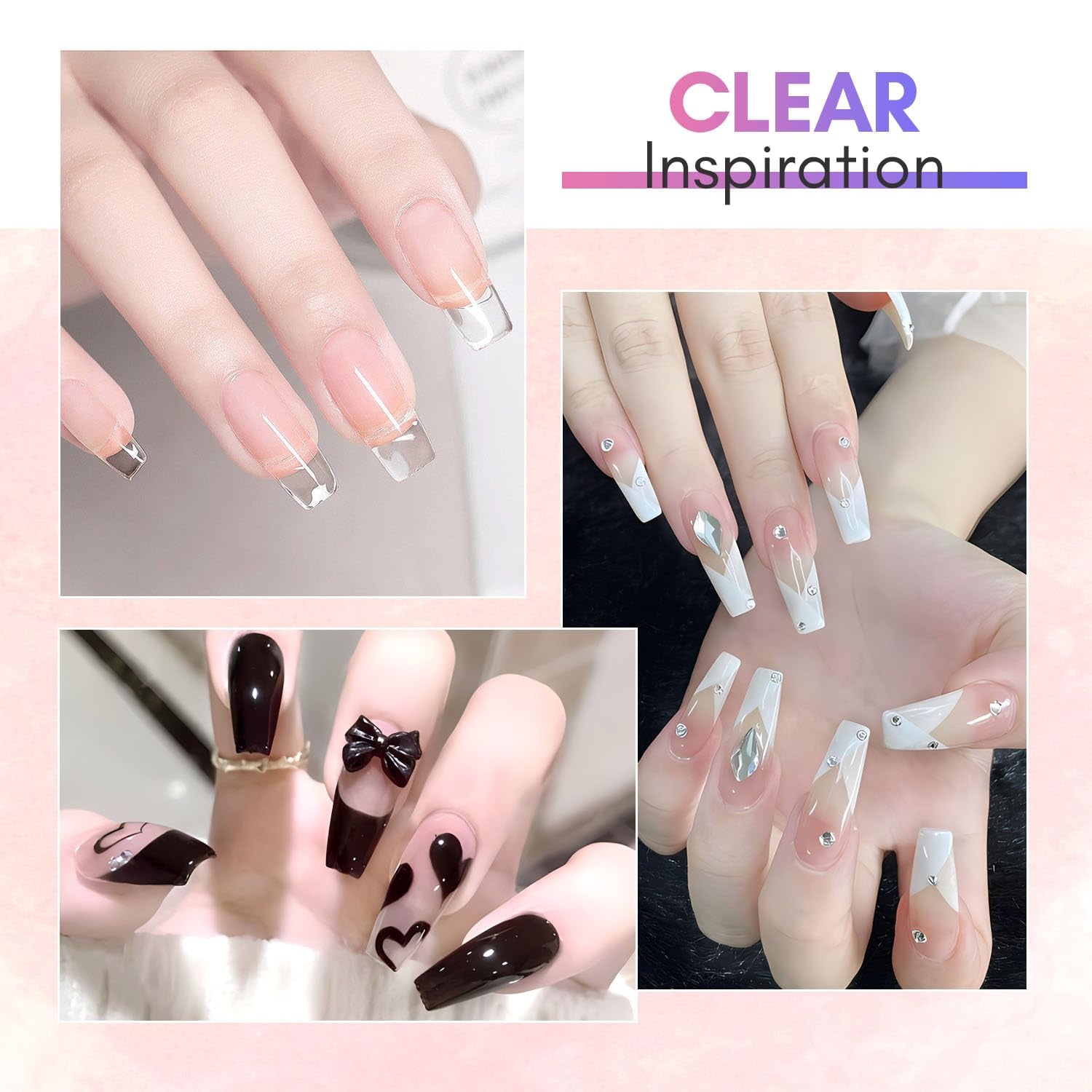 Makartt Poly Gel na prodlužování nehtů - 50 ML Extension Builder Akryl Poly Nägel Aufbaugel Extender Gel Für Gelnägel Für Nagelverlängerung, Nagelstärkung, Nail Art Dekoration (Transparent)
