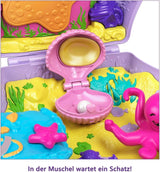 Polly kapesní obal na rakev kolem skořápky pod vodou 2 panenky 1 ponorka Polly kapesní mořská panna hračka 4 roky stará hračka GNH11 Naty Shop Dolls