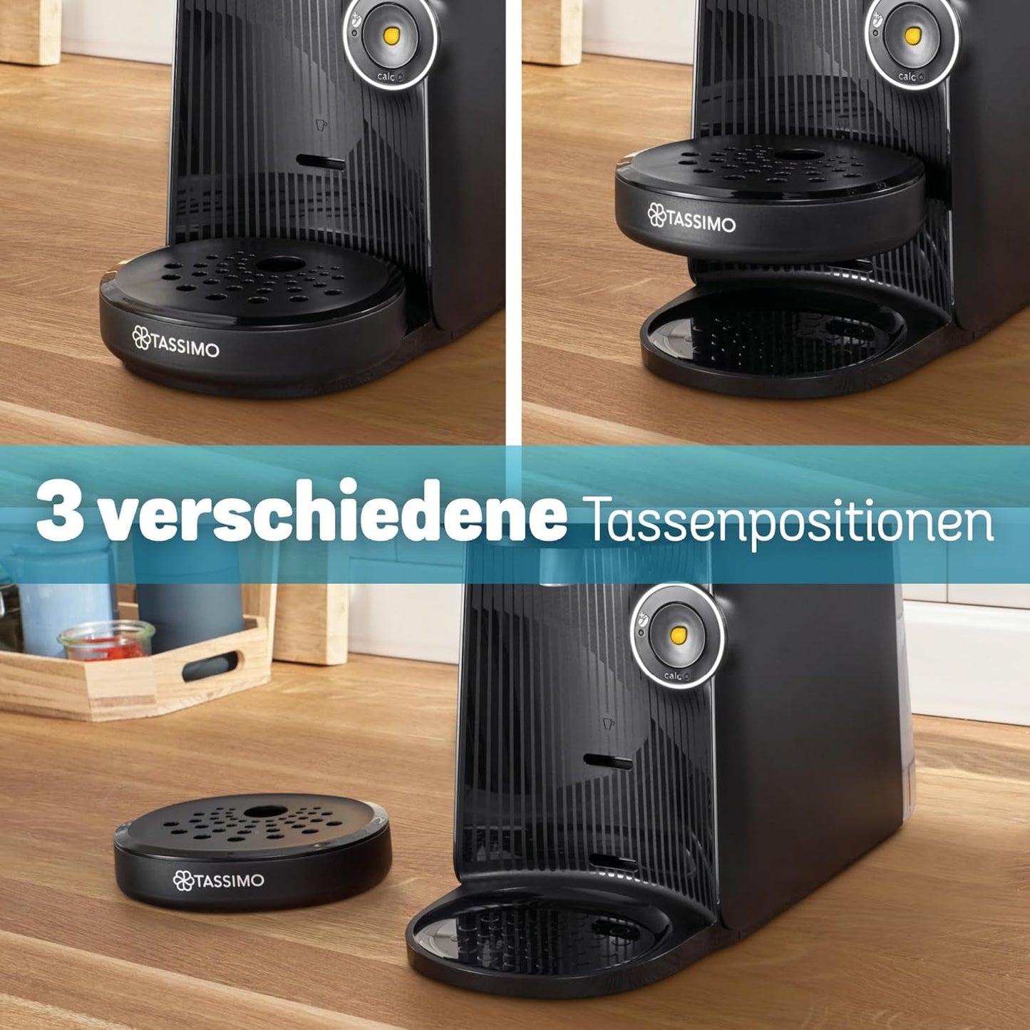 Bosch Tassimo finesse espresso na kapsle TAS162E, 70 nápojů, intenzivnější káva stisknutím tlačítka, automatické vypínání, udržitelné, perfektní dávkování, 1400 W, černá/černá