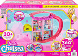 Barbie Chelsea Playhouse – 3 transformující se patra, tajná hřiště, výtah, bazén, skluzavka, 2 domácí mazlíčci a 20+ doplňků, pro věk 3+, HHX44 Naty Shop domečky pro panenky
