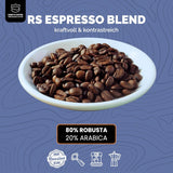 KING'S COFFEE - AMESTEC RS ESPRESSO - 1 kg silná a aromatická zrnková káva - káva s nízkou kyselostí - celozrnná káva - pražení malých dávek z Itálie - zrna espressa pro plně automatické stroje a portafiltrační stroje