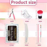 Sada 288 duálních nehtových forem, Dual Shape Nail Art Set, 12 forem prodlužování nehtů, gelových nehtových forem, Vhodné pro začátečníky a manikérky
