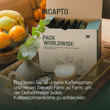 Výběr zrn kávy Incapto po celém světě | Výběr 10 původů z celého světa | Speciální káva | 100% Arabica | Ideální jako dárková sada ke kávě | Pro milovníky kávy | 10 balení x 100 g