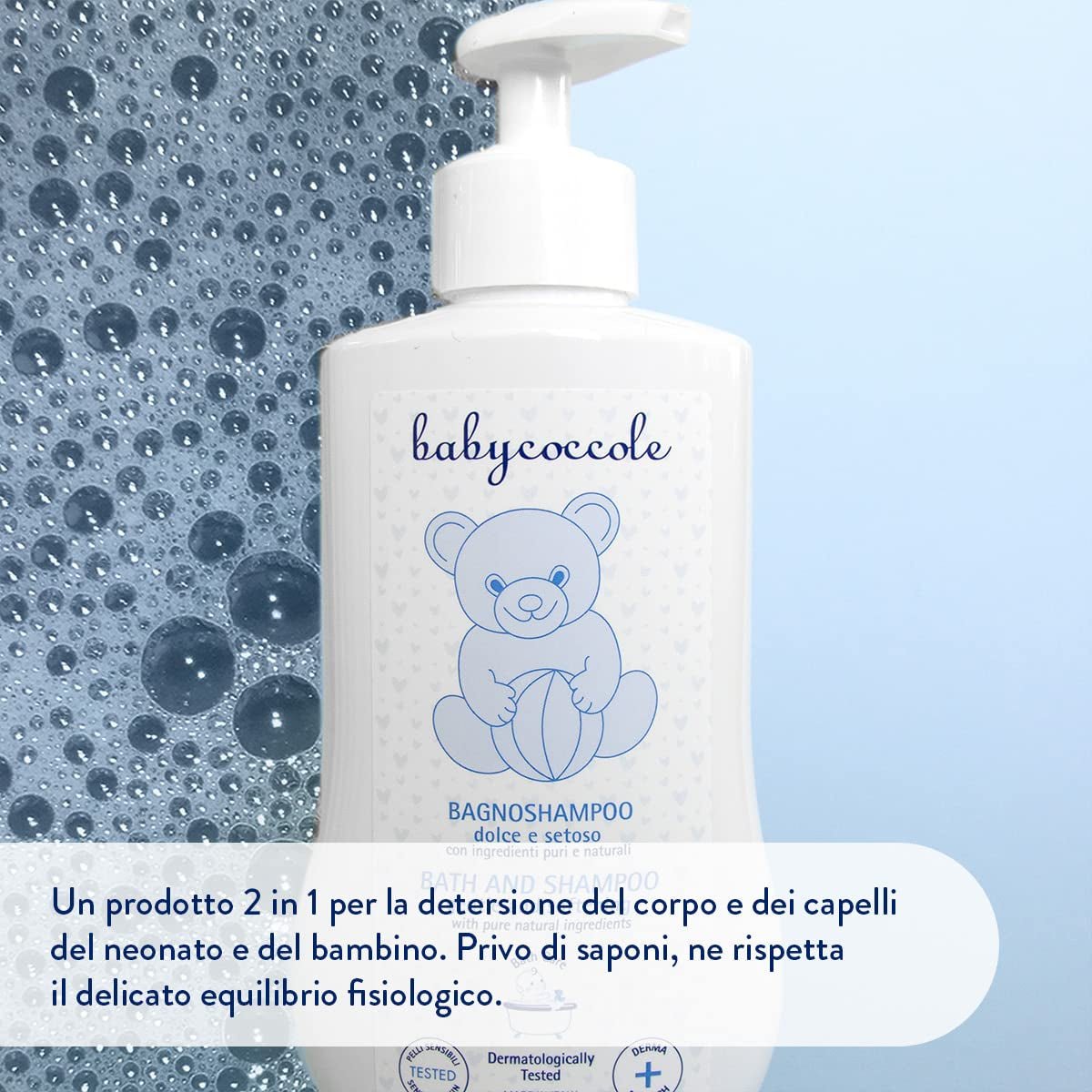 Babycoccole šampon do koupele pro kojence a děti, s výtažky z lotosového květu a přírodními složkami, pro citlivou pokožku, 250 ml Děti - Koupel a péče o pleť Naty Shop