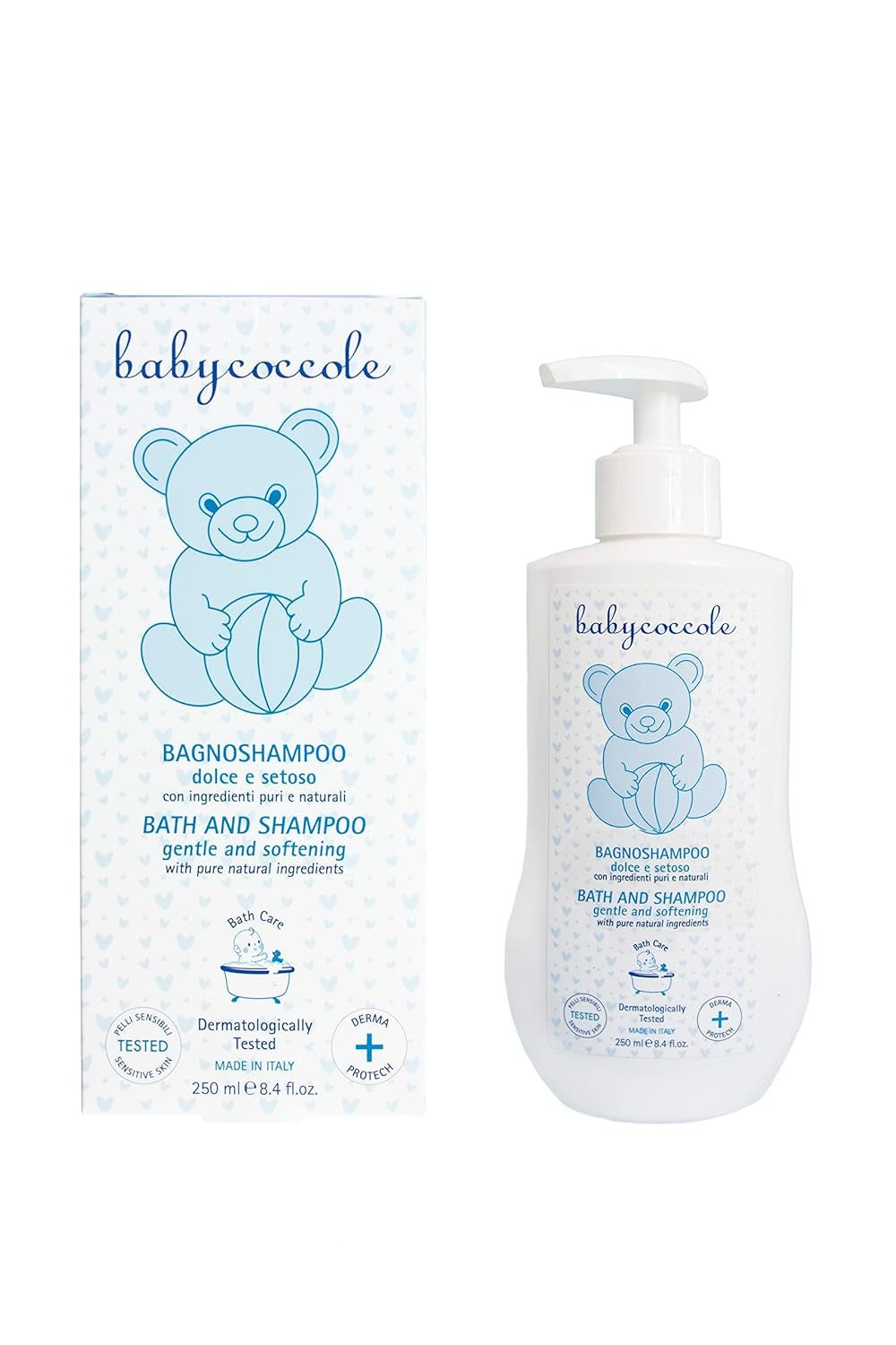 Babycoccole šampon do koupele pro kojence a děti, s výtažky z lotosového květu a přírodními složkami, pro citlivou pokožku, 250 ml Děti - koupel a péče o pleť Naty Shop 250 ml (1 balení)