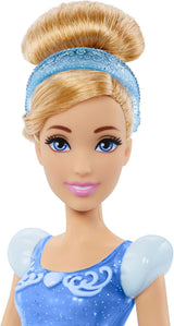 Pohyblivá panenka Mattel DISNEY Princezna Popelka s třpytivými šaty, odepínacími botami a diadémem, česatelné vlasy pro kadeřnickou zábavu, od 3 let, HLW06 Naty Shop Dolls