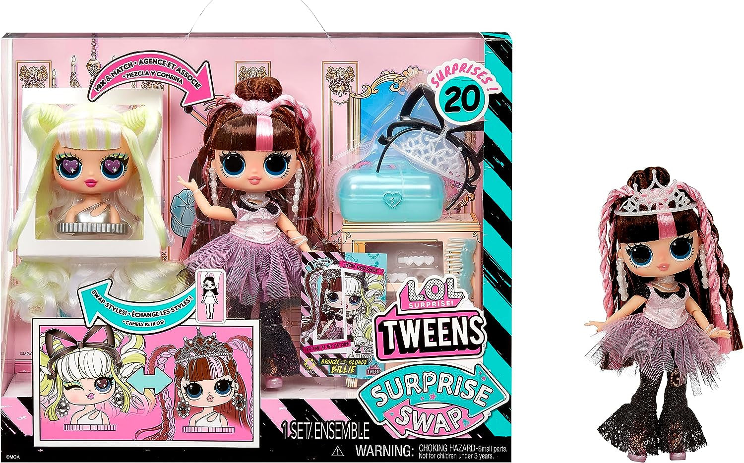 L.O.L. Surprise Tweens Surprise Swap Series - Bronz-2-Blonde Billie - Modepuppe s více než 20 Überraschungen včetně Styling-Kopf a toller Mode a příslušenství - ideální pro Kinder ab 4 Jahren
