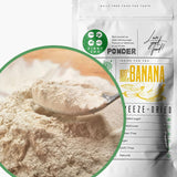 Lyofilizované banány v prášku | XL 300g Ovocný prášek Mrazem sušený banánový prášek | Na smoothie, pečení, dort | Banán sušený mrazem | Ovoce sušené mrazem | ZingyZoo Banana Powder Dehydrated Products Naty Shop 300G
