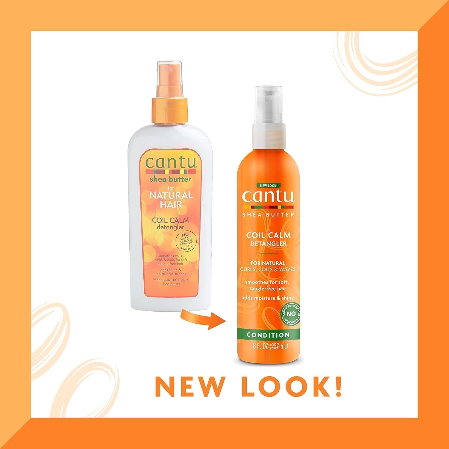Cantu Coil Calm rozčesávací sprej, bambucké máslo, kudrnaté vlasy, 237 ml produkty na rozčesávání Naty Shop